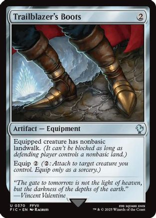 Image of Trailblazer's Boots (Surge Foil) (FIC-370) - Commander: FINAL FANTASY Foil