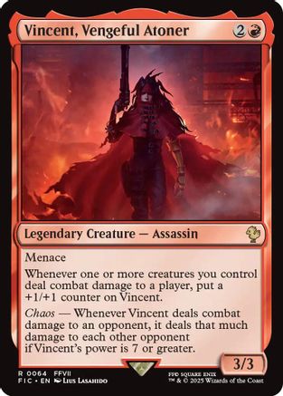 Image of Vincent, Vengeful Atoner (Surge Foil) (FIC-064) - Commander: FINAL FANTASY Foil