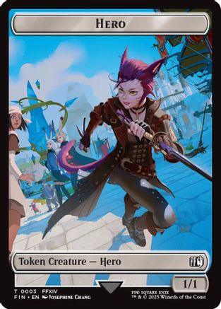 Image of Hero (0003) // Food Double-Sided Token (FIN-3 // 22) - FINAL FANTASY Foil