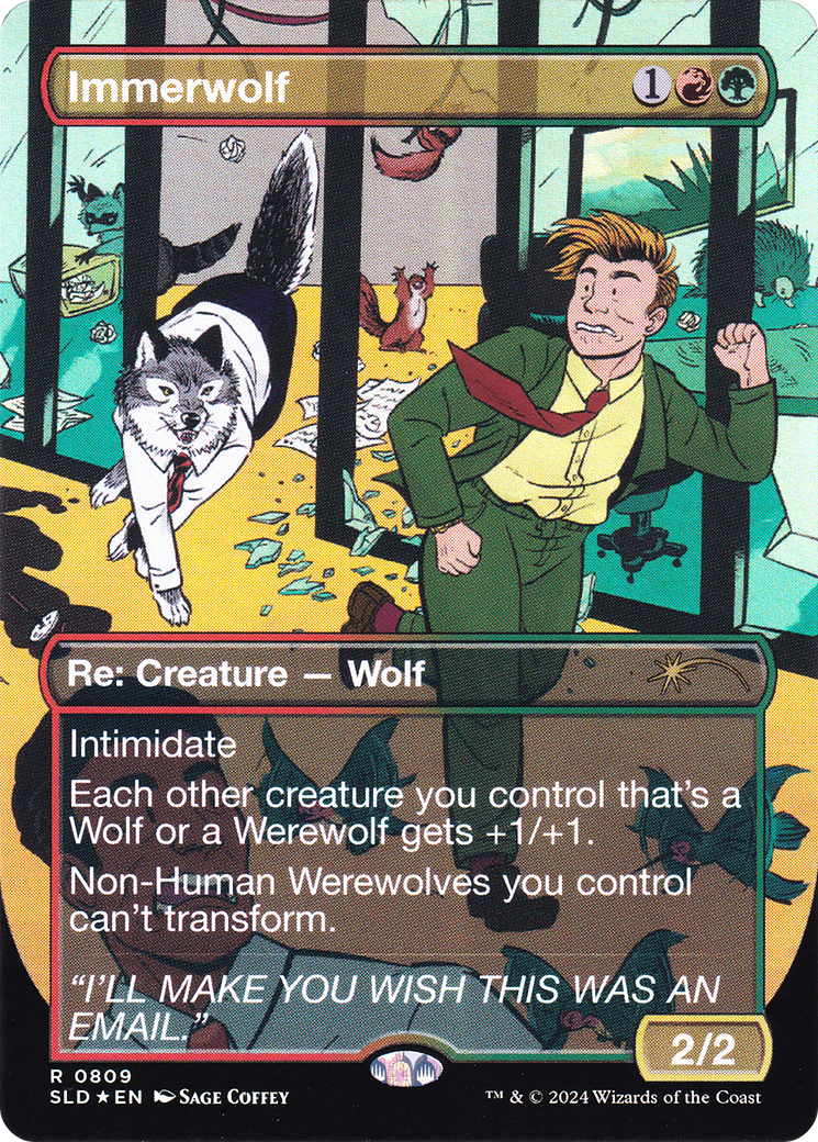 Image of Immerwolf (SLD-809) - Secret Lair Drop (Borderless) Foil