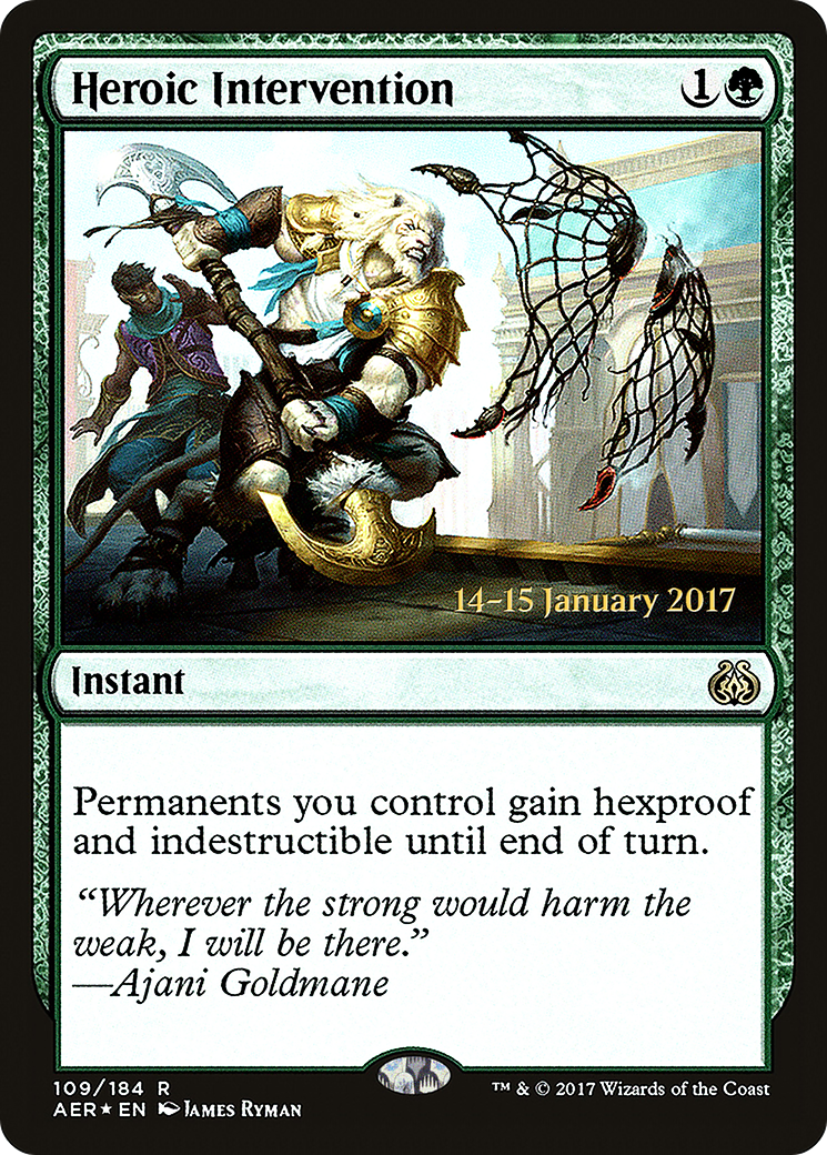Image of Heroic Intervention (AER) (PRE-109S) - Aether Revolt Promos Foil