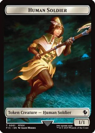 Image of Human Soldier // Hero (0008) Double-Sided Token (FIC-1 // 8) - Commander: FINAL FANTASY