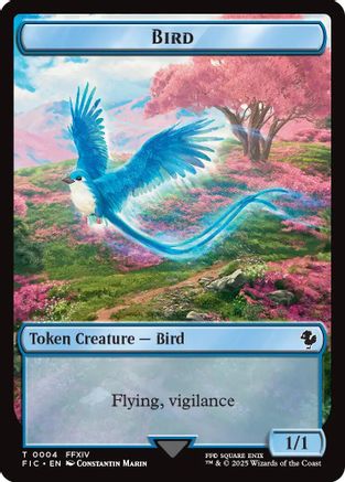 Image of Bird // Hero (0005) Double Sided Token (FIC-4 // 5) - Commander: FINAL FANTASY