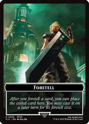 Image of Foretell // Treasure Double-Sided Token (FIC-10 // 23) - Commander: FINAL FANTASY