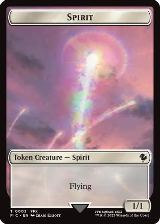 Image of Spirit // Hero (0002) Double-Sided Token (FIC-2 // 3) - Commander: FINAL FANTASY