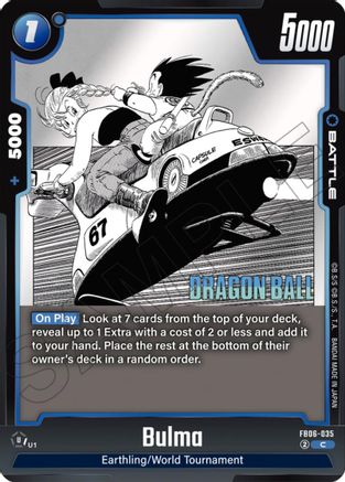 Image of Bulma - FB06-035 (FB06-035) - Manga Booster 01 Holofoil