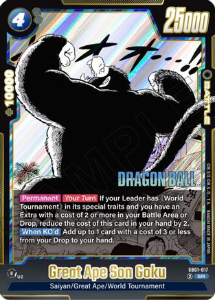 Image of Great Ape Son Goku (SB01-017) - Manga Booster 01 Holofoil