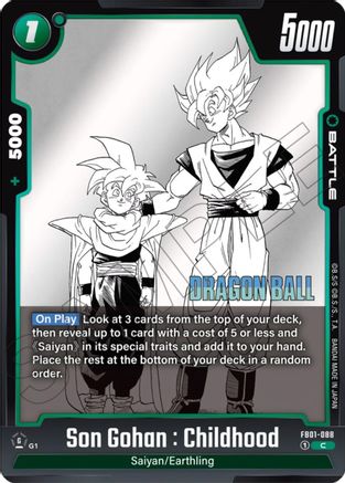 Image of Son Gohan: Childhood (FB01-088) - Manga Booster 01
