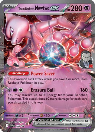 Image of Team Rocket's Mewtwo ex 205  - Holofoil SV Scarlet & Violet Promo Cards - Promo
