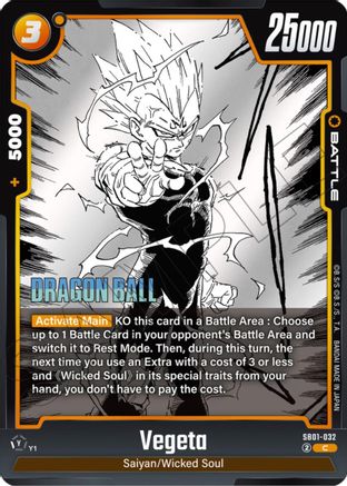 Image of Vegeta - SB01-032 (SB01-032) - Manga Booster 01 Holofoil