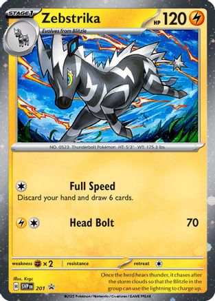 Image of Zebstrika (Cosmos Holo) 201  - Holofoil SV Scarlet & Violet Promo Cards - Holo Rare