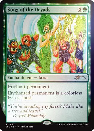 Image of Song of the Dryads (2027) (Rainbow Foil) (SLD-2027) - Secret Lair Drop Series Foil