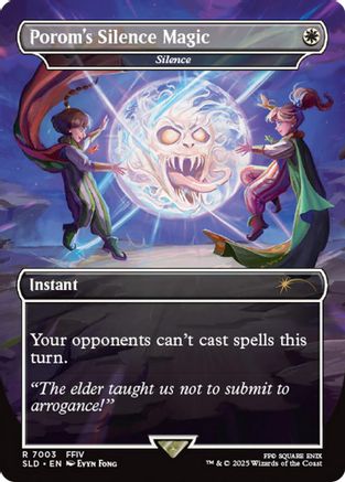 Image of Porom's Silence Magic - Silence (Rainbow Foil) (SLD-7003) - Secret Lair Drop Series Foil