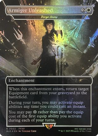 Image of Armiger Unleashed - Forge Anew (Rainbow Foil) (SLD-7002) - Secret Lair Drop Series Foil