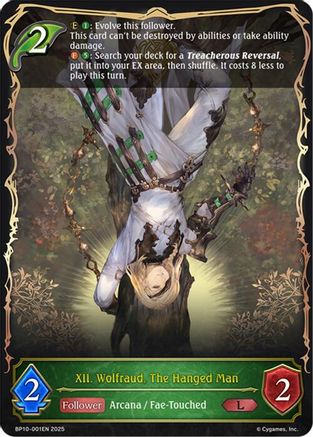 Image of XII. Wolfraud, The Hanged Man (BP10-001EN) - BP10 Gods of the Arcana