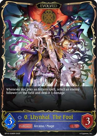 Image of 0. Lhynkal, The Fool (Evolved) (BP10-038EN) - BP10 Gods of the Arcana