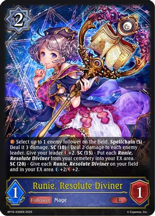 Image of Runie, Resolute Diviner (BP10-039EN) - BP10 Gods of the Arcana