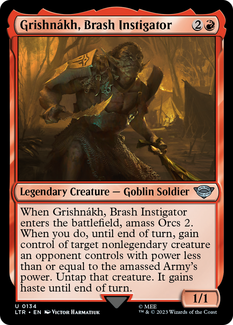 Image of Grishnakh, Brash Instigator (LTR-134) - The Lord of the Rings: Tales of Middle-earth Foil