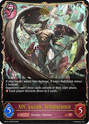 Image of XIV. Luzen, Temperance (BP10-076EN) - BP10 Gods of the Arcana