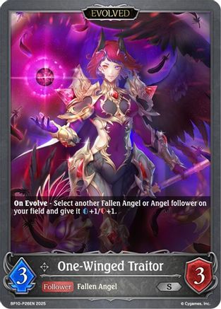Image of One-Winged Traitor (Evolved) - P26 (Foil) (BP10-P26EN) - BP10 Gods of the Arcana
