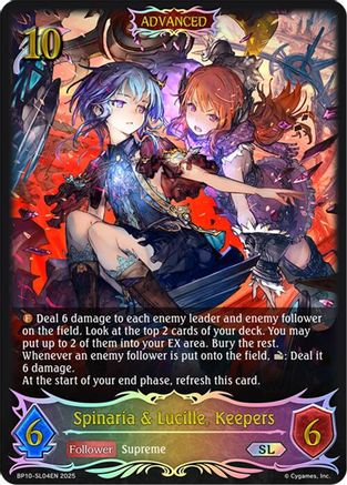 Image of Spinaria & Lucille, Keepers (SL) (BP10-SL04EN) - BP10 Gods of the Arcana