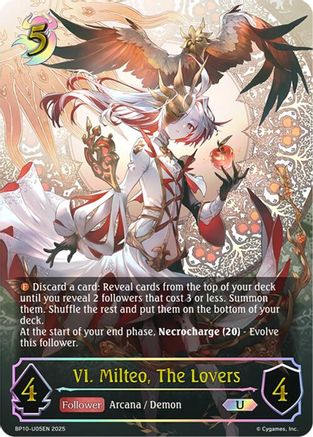 Image of VI. Milteo, The Lovers (U) (BP10-U05EN) - BP10 Gods of the Arcana