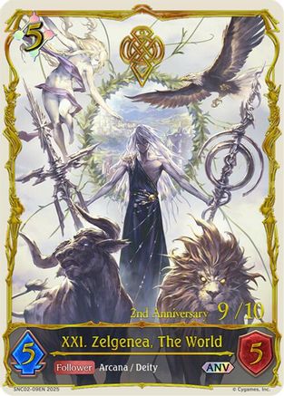 Image of XXI. Zelgenea, The World (ANV) (SNC02-09EN) - BP10 Gods of the Arcana
