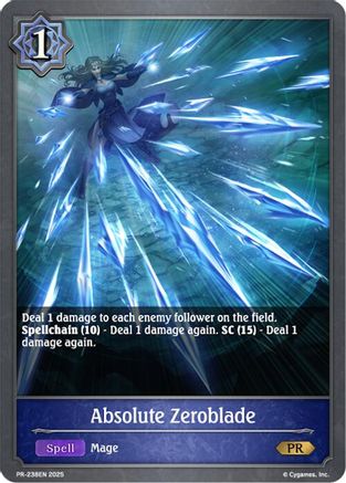 Image of Absolute Zeroblade - PR-238 (PR-238EN) - Shadowverse Evolve Promo Cards