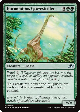 Image of Harmonious Grovestrider (EOE-189) - Edge of Eternities Foil