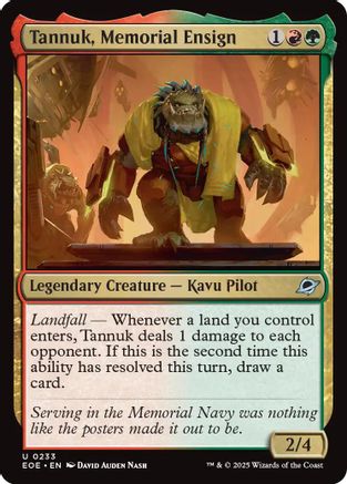 Image of Tannuk, Memorial Ensign (EOE-233) - Edge of Eternities Foil