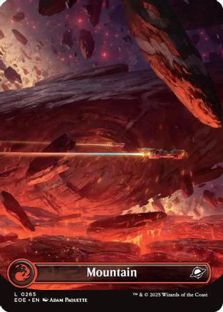 Image of Mountain (0265) (Borderless) (EOE-265) - Edge of Eternities Foil