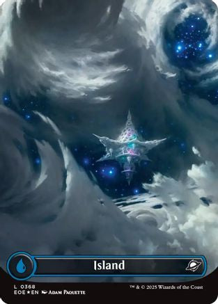 Image of Island (0368) (Borderless) (Galaxy Foil) (EOE-368) - Edge of Eternities Foil