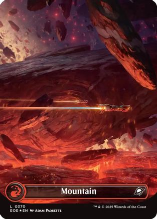 Image of Mountain (0370) (Borderless) (Galaxy Foil) (EOE-370) - Edge of Eternities Foil