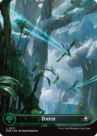 Image of Forest (0371) (Borderless) (Galaxy Foil) (EOE-371) - Edge of Eternities Foil