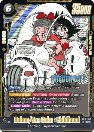 Image of Bulma/Son Goku : Childhood (SB01-057) - Manga Booster 01 Holofoil