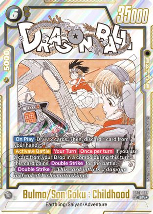 Image of Bulma/Son Goku : Childhood (Alternate Art) (SB01-057) - Manga Booster 01 Holofoil