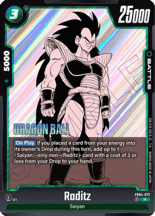 Image of Raditz - FB04-072 (FB04-072) - Manga Booster 01 Holofoil