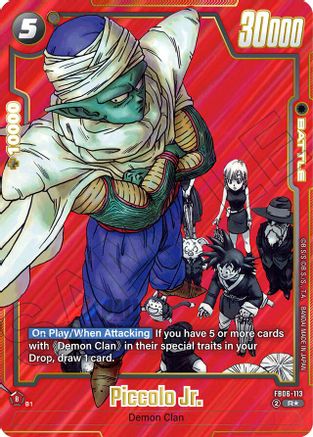 Image of Piccolo Jr. (Alternate Art) (FB06-113) - Manga Booster 01 Holofoil