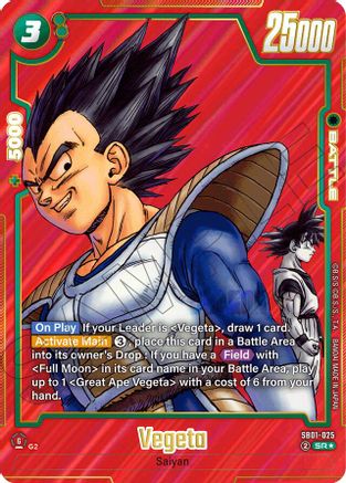 Image of Vegeta - SB01-025 (Alternate Art) (SB01-025) - Manga Booster 01 Holofoil