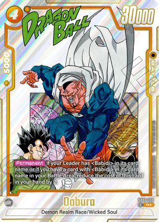 Image of Dabura (Alternate Art) (SB01-030) - Manga Booster 01 Holofoil