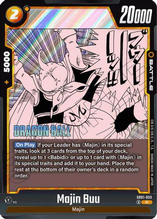 Image of Majin Buu (SB01-033) - Manga Booster 01 Holofoil