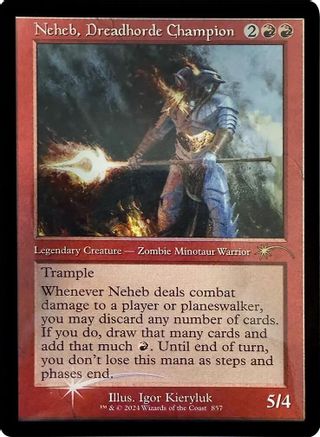 Image of Neheb, Dreadhorde Champion (Retro Frame) (SLD-857) - Secret Lair Drop Series Foil