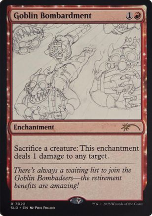Image of Goblin Bombardment (7022) (SLD-7022) - Secret Lair Drop Series Foil