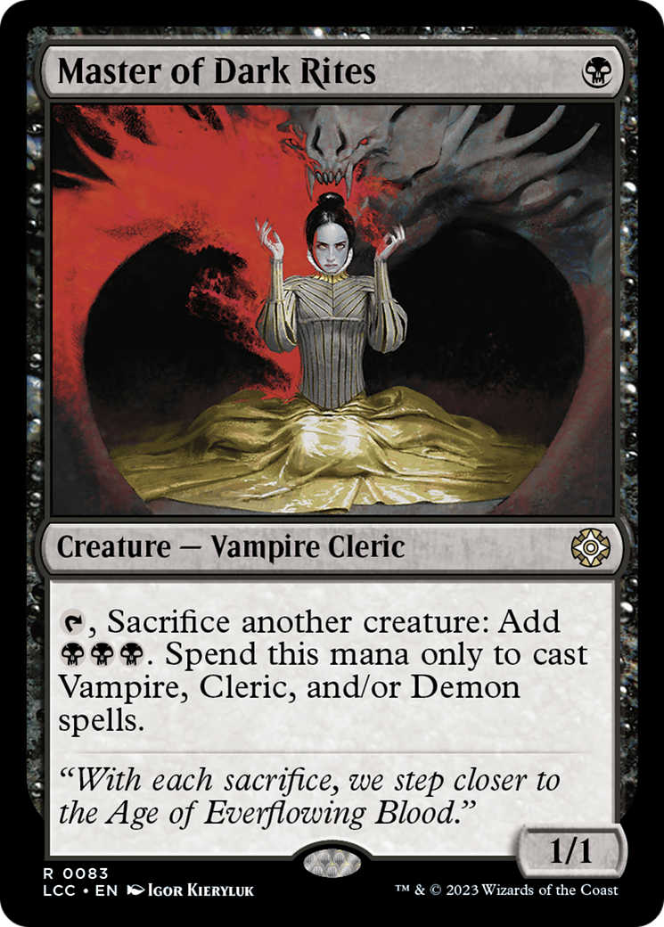 Image of Master of Dark Rites (LCC-083) - The Lost Caverns of Ixalan Commander