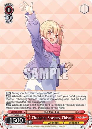 Image of Changing Seasons, Chisato (LRC-WE47-E18 N) - Lycoris Recoil Premium Booster