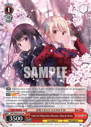 Image of Under the Falling Cherry Blossoms, Takina & Chisato (LRC-WE47-E19 N) - Lycoris Recoil Premium Booster
