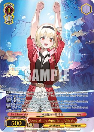 Image of Scene at the Aquarium, Chisato (LRP) (LRC-WE47-E22LRP LRP) - Lycoris Recoil Premium Booster