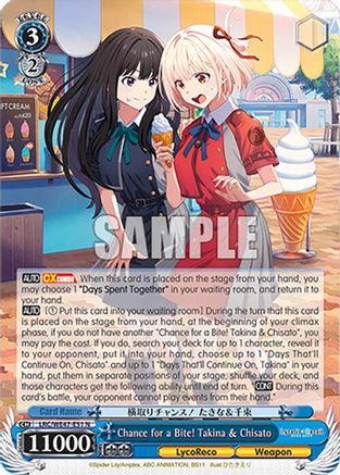 Image of Chance for a Bite! Takina & Chisato (LRC-WE47-E51 N) - Lycoris Recoil Premium Booster