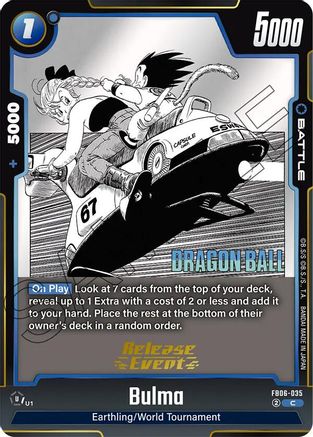 Image of Bulma - FB06-035 (FB06-035) - Manga Booster 01 Release Event Cards