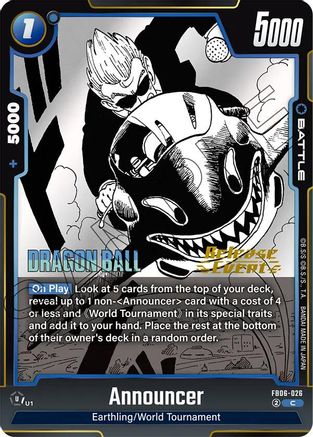 Image of Announcer (FB06-026) - Manga Booster 01 Release Event Cards